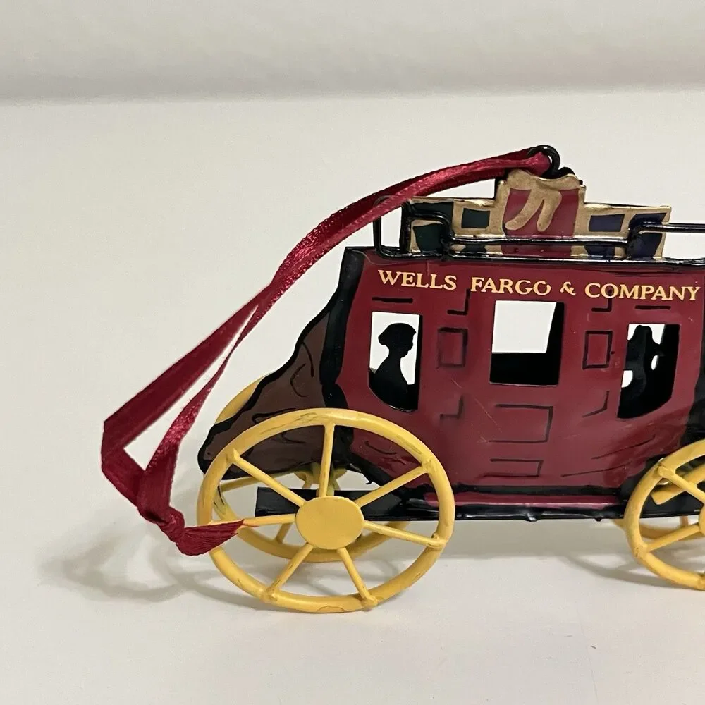 Wells Fargo & Company Stagecoach Ornament - Metal 2007 Christmas Tree Ornament